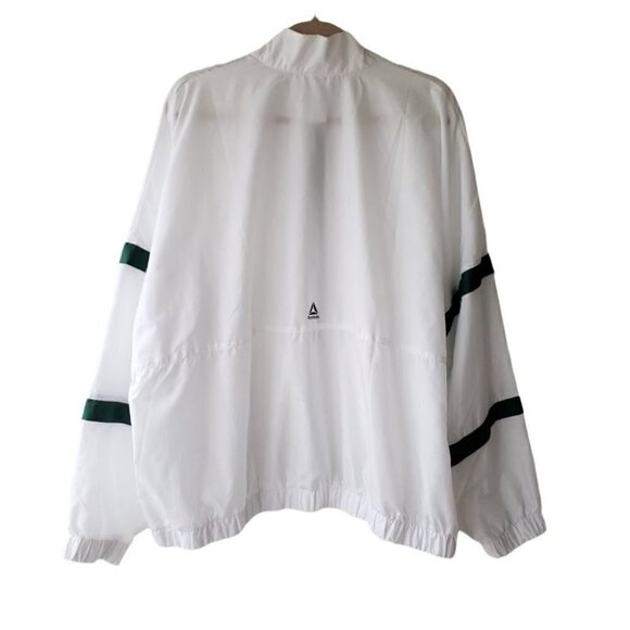Reebok White & Green Windbreaker Track Jacket Lightweight Size 2X Lile New - Picture 5 of 9